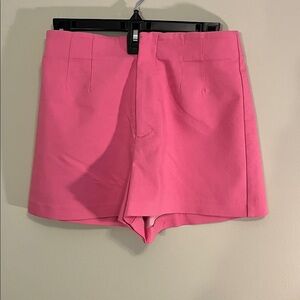 Zara High Waist Pink Women's Shorts